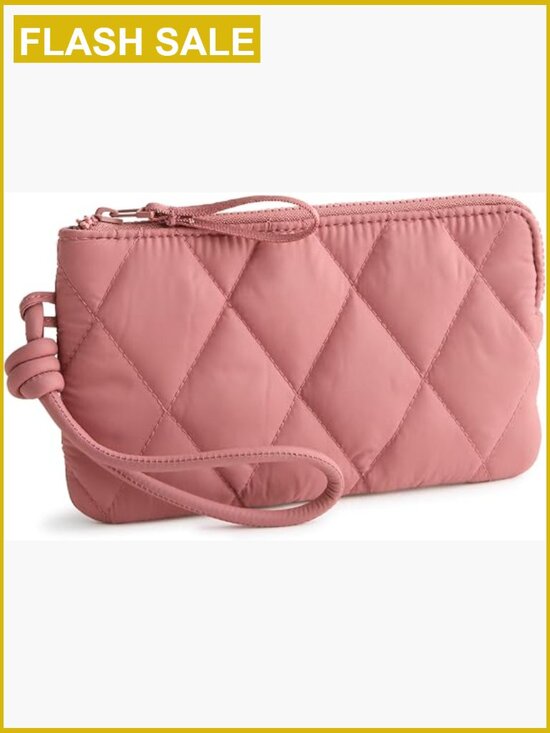 Featherweight Convertible Wristlet With RFID Protection  Featherweight Zip Wristlet - Lightweight Recycled Nylon - Compact Clutch Purse